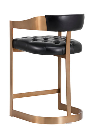   Modern European furniture - Black Leather T-Shaped Counter Stool - www.oroa.com | Oroa.com