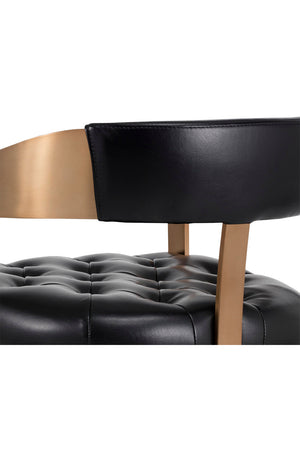   Modern European furniture - Black Leather T-Shaped Counter Stool - www.oroa.com | Oroa.com