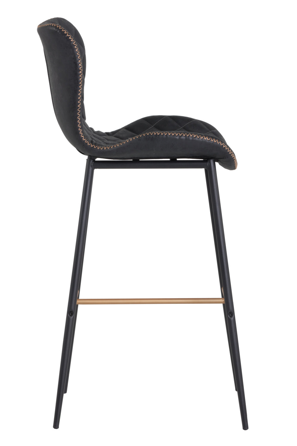   Modern European furniture - Diamond-Stitched Leather Look Bar Stools (2) - www.oroa.com | Oroa.com