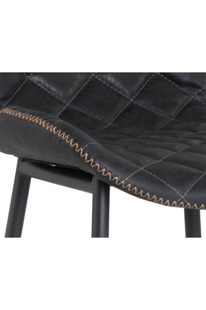   Modern European furniture - Diamond-Stitched Leather Look Bar Stools (2) - www.oroa.com | Oroa.com