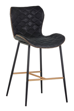   Modern European furniture - Leather-Look Diamond-Stitched  Counter Stools (2) - www.oroa.com | Oroa.com