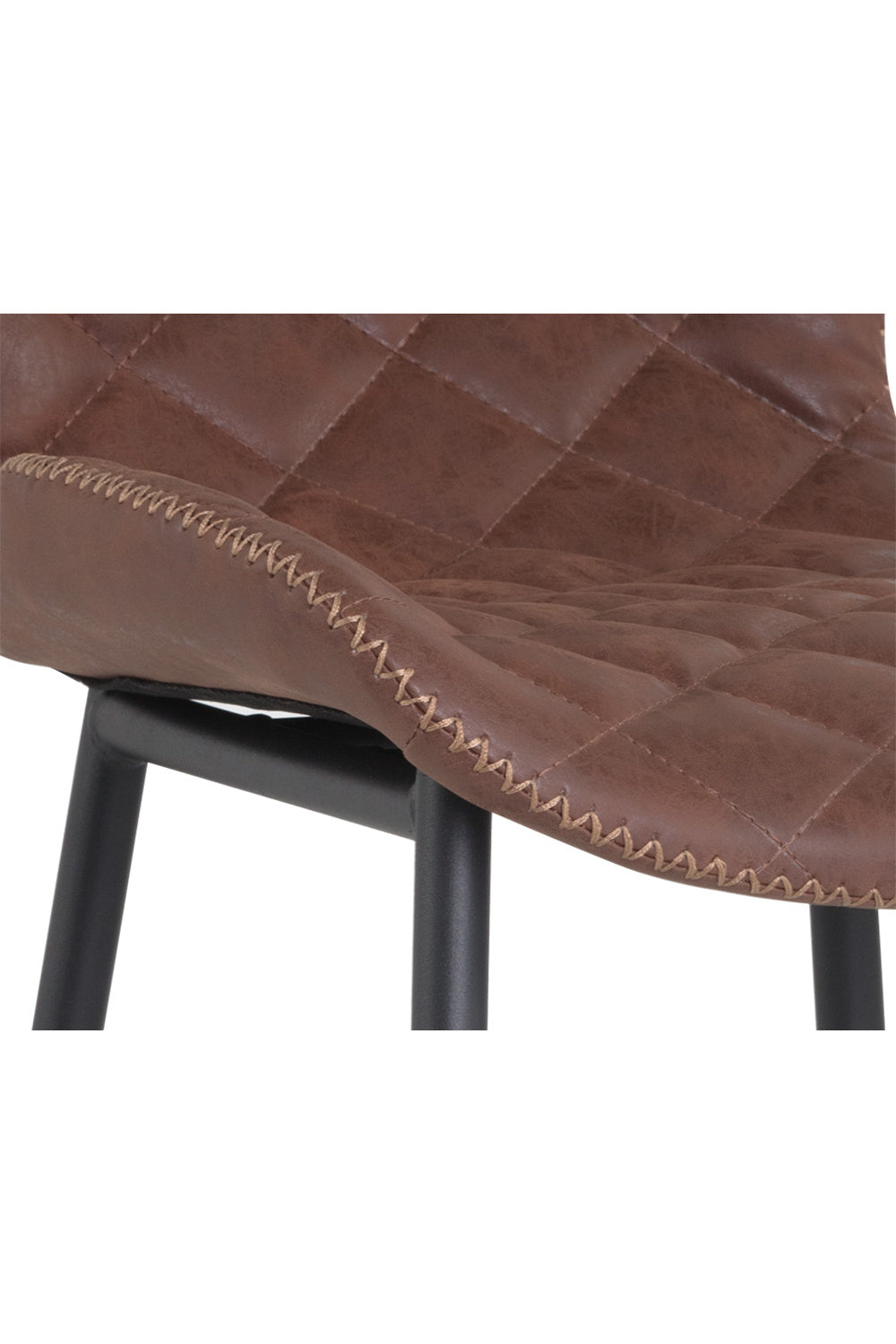   Modern European furniture - Diamond-Stitched Leather Look Bar Stools (2) - www.oroa.com | Oroa.com