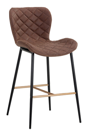   Modern European furniture - Leather-Look Diamond-Stitched  Counter Stools (2) - www.oroa.com | Oroa.com