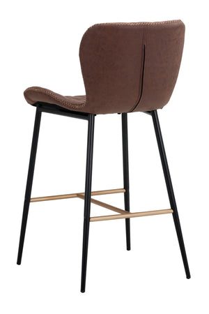   Modern European furniture - Leather-Look Diamond-Stitched  Counter Stools (2) - www.oroa.com | Oroa.com