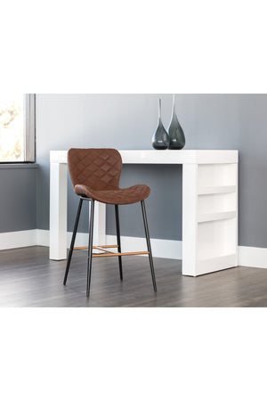   Modern European furniture - Leather-Look Diamond-Stitched  Counter Stools (2) - www.oroa.com | Oroa.com