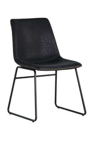   Modern European furniture - Leather Look Mid-Century Dining Chairs (2) - www.oroa.com | Oroa.com