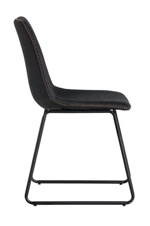   Modern European furniture - Leather Look Mid-Century Dining Chairs (2) - www.oroa.com | Oroa.com