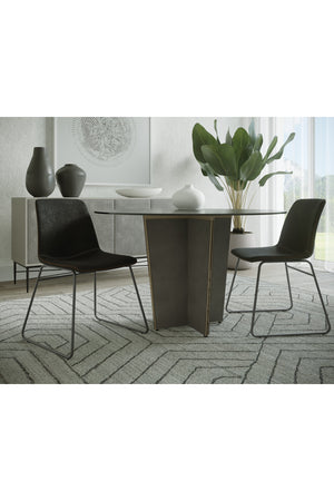   Modern European furniture - Leather Look Mid-Century Dining Chairs (2) - www.oroa.com | Oroa.com