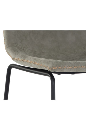   Modern European furniture - Leather-Look Mid-Century Counter Stools (2) - www.oroa.com | Oroa.com