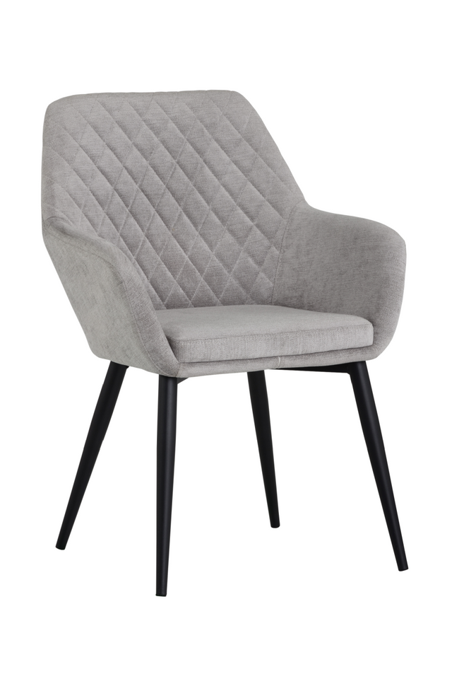 Modern European furniture - Gray Diamond-Tufted Dining Armchair  - www.oroa.com