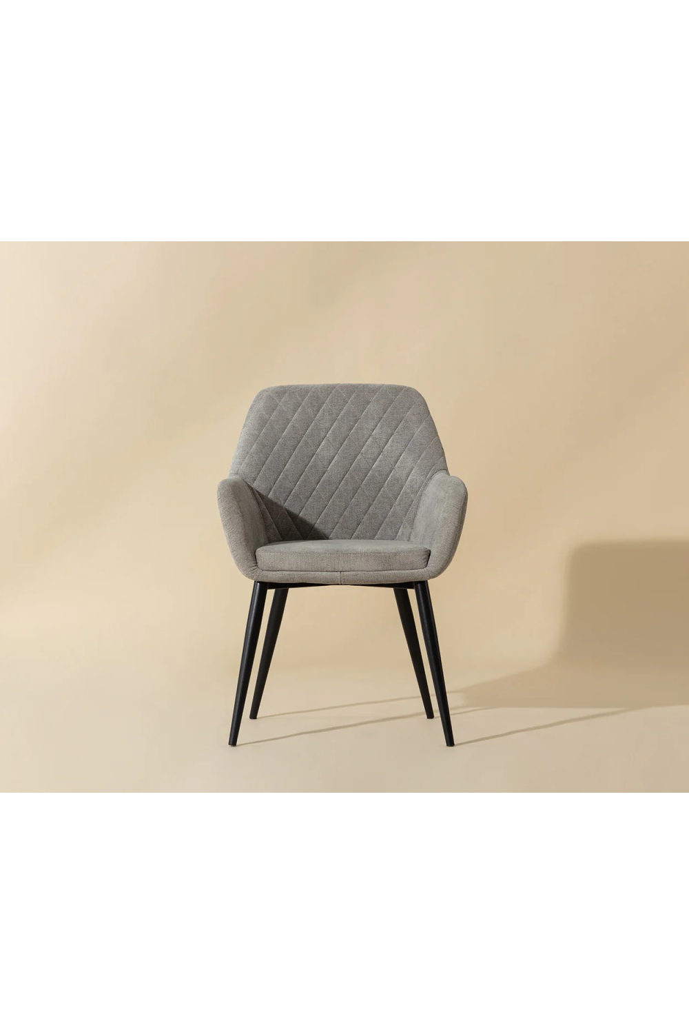   Modern European furniture - Gray Diamond-Tufted Dining Armchair  - www.oroa.com | Oroa.com