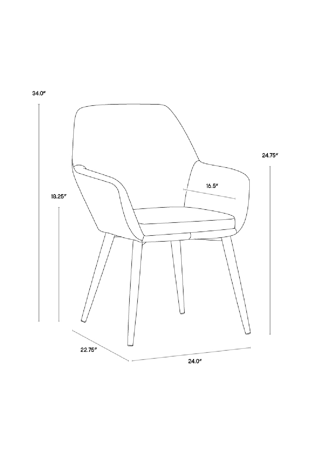   Modern European furniture - Gray Diamond-Tufted Dining Armchair  - www.oroa.com | Oroa.com