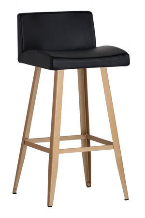   Modern European furniture - Black Leather Look Counter Stool - www.oroa.com | Oroa.com