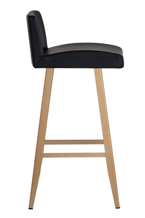   Modern European furniture - Black Leather Look Counter Stool - www.oroa.com | Oroa.com