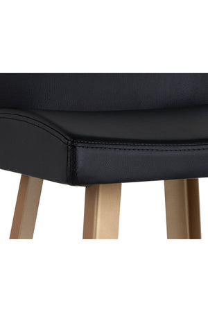   Modern European furniture - Black Leather Look Counter Stool - www.oroa.com | Oroa.com