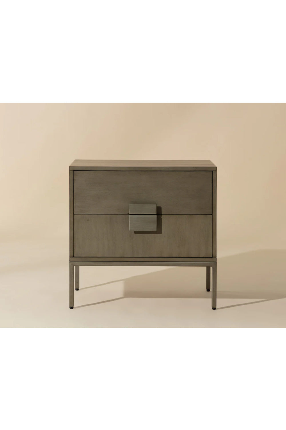  Modern European furniture - Acacia Wood 2-Drawer Nightstand - www.oroa.com | Oroa.com