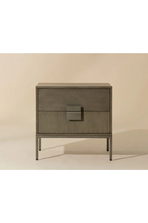   Modern European furniture - Acacia Wood 2-Drawer Nightstand - www.oroa.com | Oroa.com