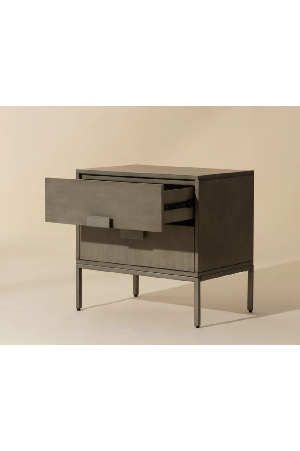   Modern European furniture - Acacia Wood 2-Drawer Nightstand - www.oroa.com | Oroa.com