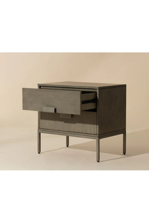   Modern European furniture - Acacia Wood 2-Drawer Nightstand - www.oroa.com | Oroa.com