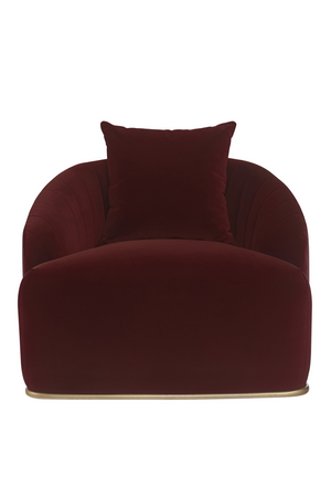   Modern European furniture - Curved Channel-Tufted Lounge Chair - www.oroa.com | Oroa.com