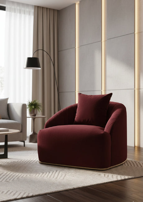   Modern European furniture - Curved Channel-Tufted Lounge Chair - www.oroa.com | Oroa.com