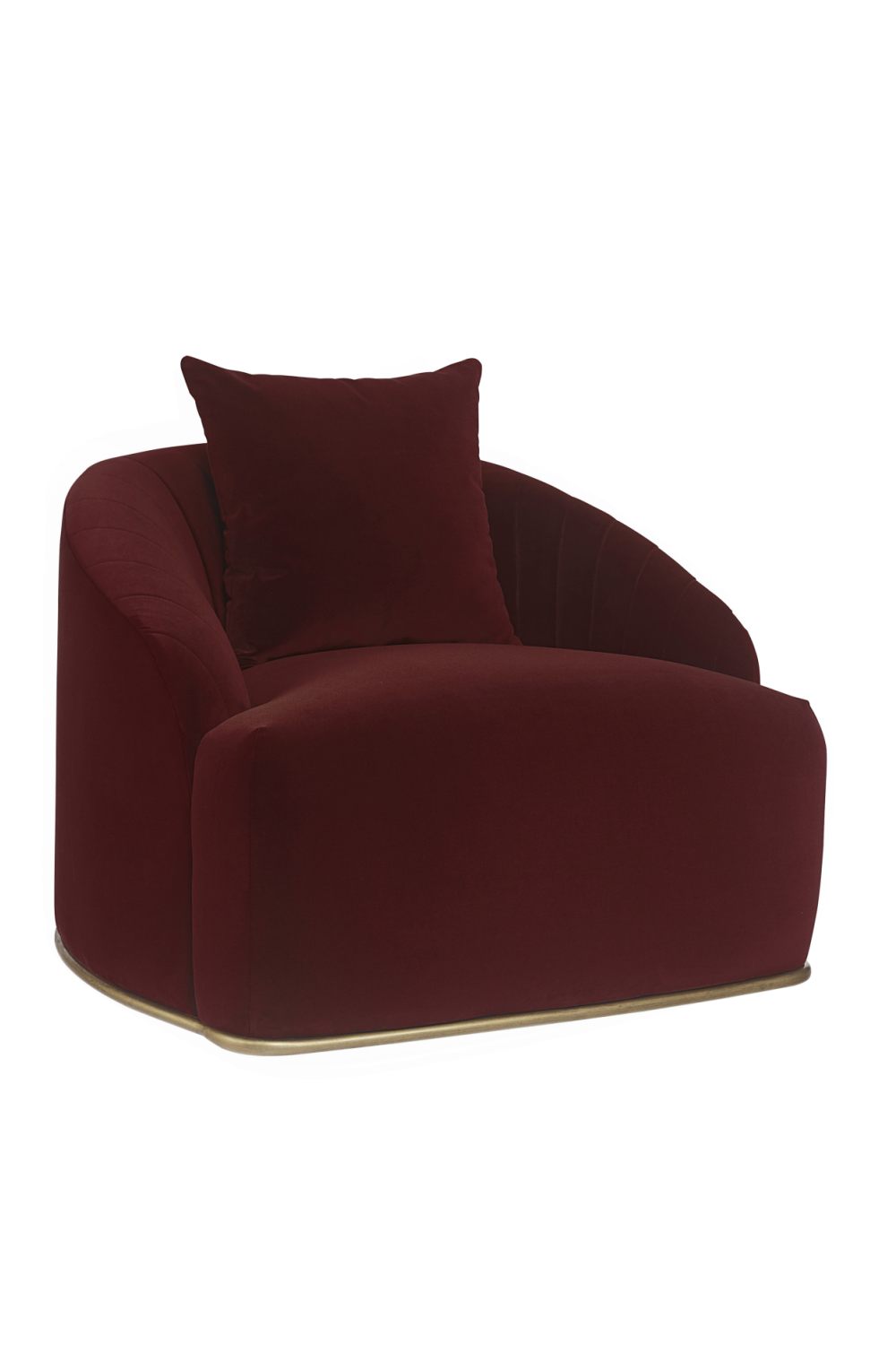   Modern European furniture - Curved Channel-Tufted Lounge Chair - www.oroa.com | Oroa.com