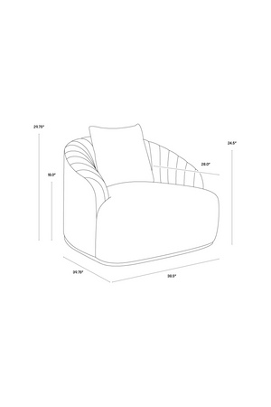   Curved Channel-Tufted Lounge Chair | Oroa.com
