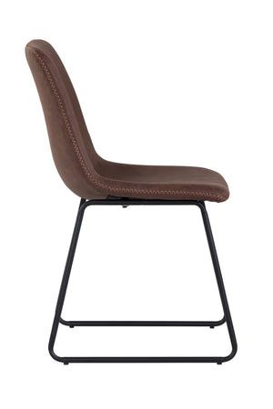   Modern European furniture - Leather Look Mid-Century Dining Chairs (2) - www.oroa.com | Oroa.com