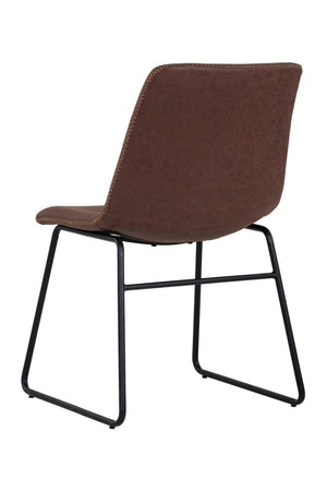   Modern European furniture - Leather Look Mid-Century Dining Chairs (2) - www.oroa.com | Oroa.com