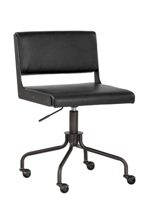   Modern European furniture - Black Leather Look Office Chair - www.oroa.com | Oroa.com