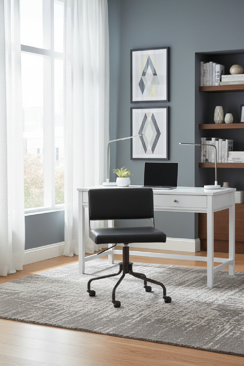   Modern European furniture - Black Leather Look Office Chair - www.oroa.com | Oroa.com