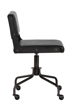   Modern European furniture - Black Leather Look Office Chair - www.oroa.com | Oroa.com