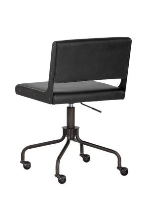  Modern European furniture - Black Leather Look Office Chair - www.oroa.com | Oroa.com