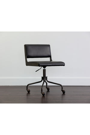   Modern European furniture - Black Leather Look Office Chair - www.oroa.com | Oroa.com