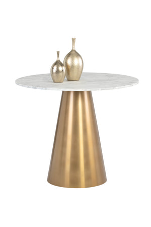   Modern European furniture - Carrara Marble Round Bistro Table - www.oroa.com | Oroa.com