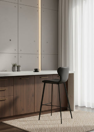   Modern European furniture - Clamshell Style Tufted Bar Stool - www.oroa.com | Oroa.com