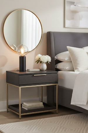   Modern European furniture - 1-Drawer Oak Nightstand S - www.oroa.com | Oroa.com
