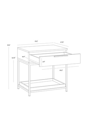   Modern European furniture - 1-Drawer Oak Nightstand S - www.oroa.com | Oroa.com