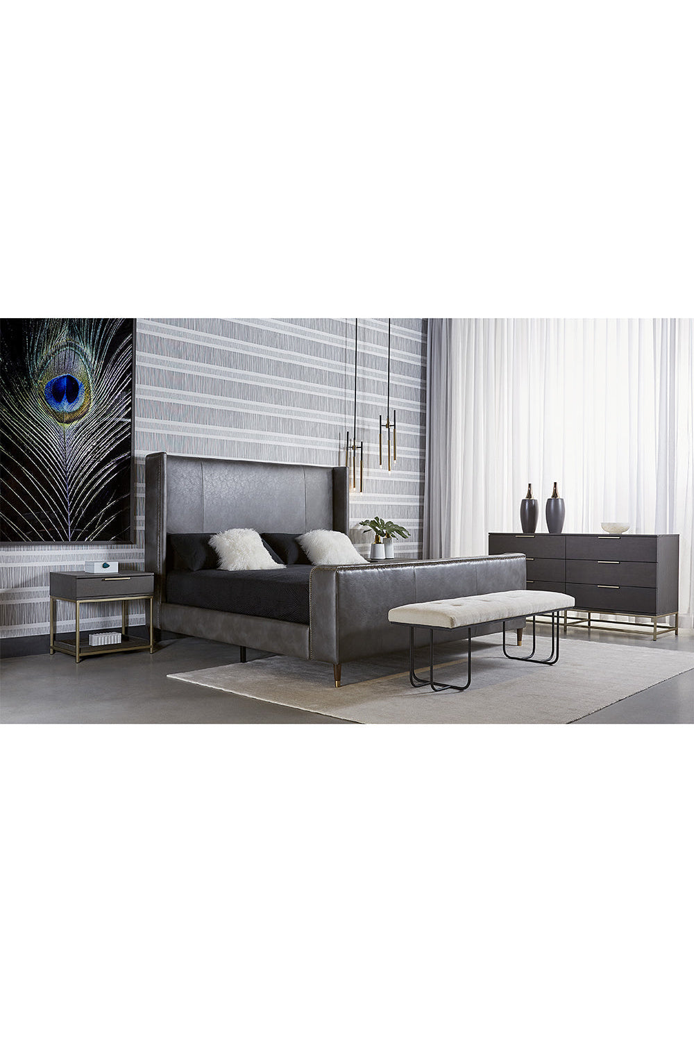   Modern European furniture - Dark Gray Oak 6-Drawer Dresser - www.oroa.com | Oroa.com