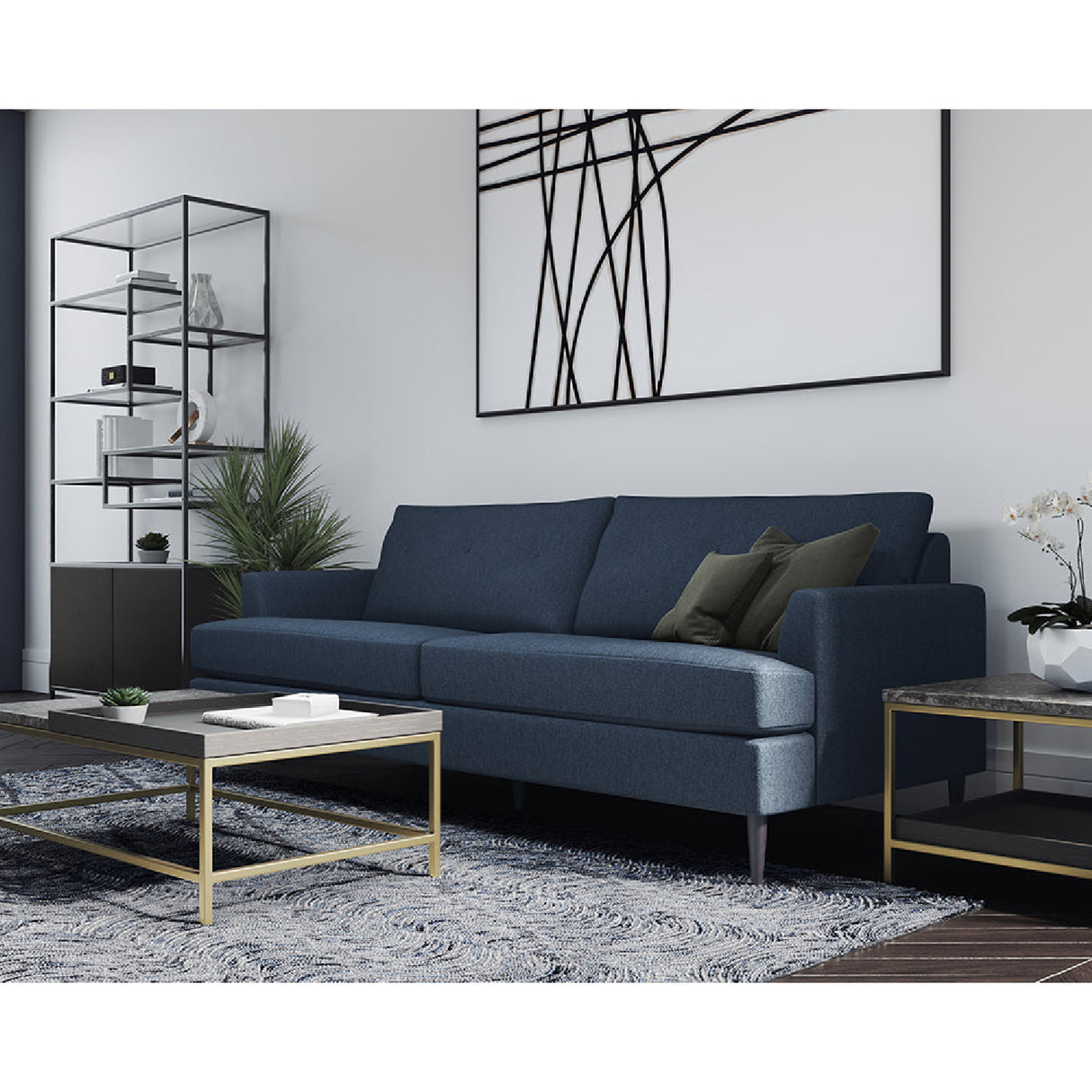   Modern European furniture - Wooden Tray Marble Coffee Table - www.oroa.com | Oroa.com