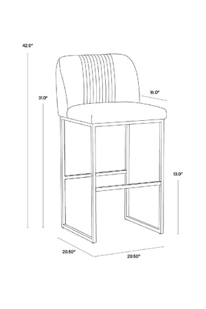   Modern European furniture - Gray Runch-Back Bar Stool - www.oroa.com | Oroa.com