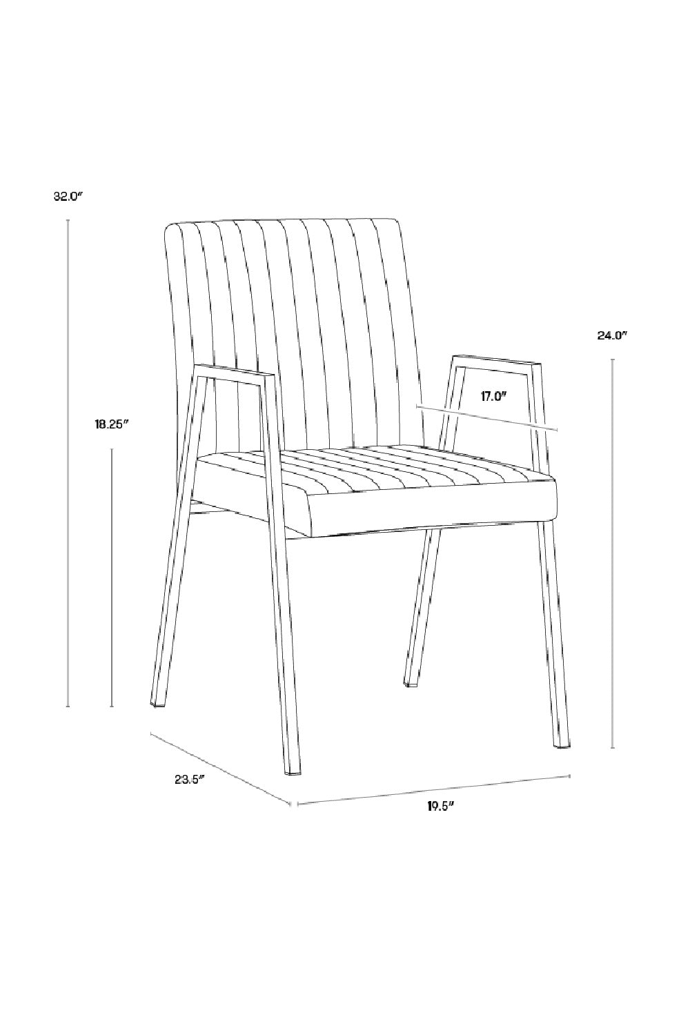   Modern European furniture - Channeled Leather Look Dining Chair - www.oroa.com | Oroa.com