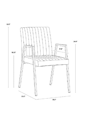   Modern European furniture - Channeled Leather Look Dining Chair - www.oroa.com | Oroa.com
