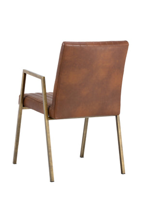   Modern European furniture - Channeled Leather Look Dining Chair - www.oroa.com | Oroa.com