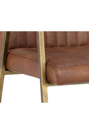   Modern European furniture - Channeled Leather Look Dining Chair - www.oroa.com | Oroa.com
