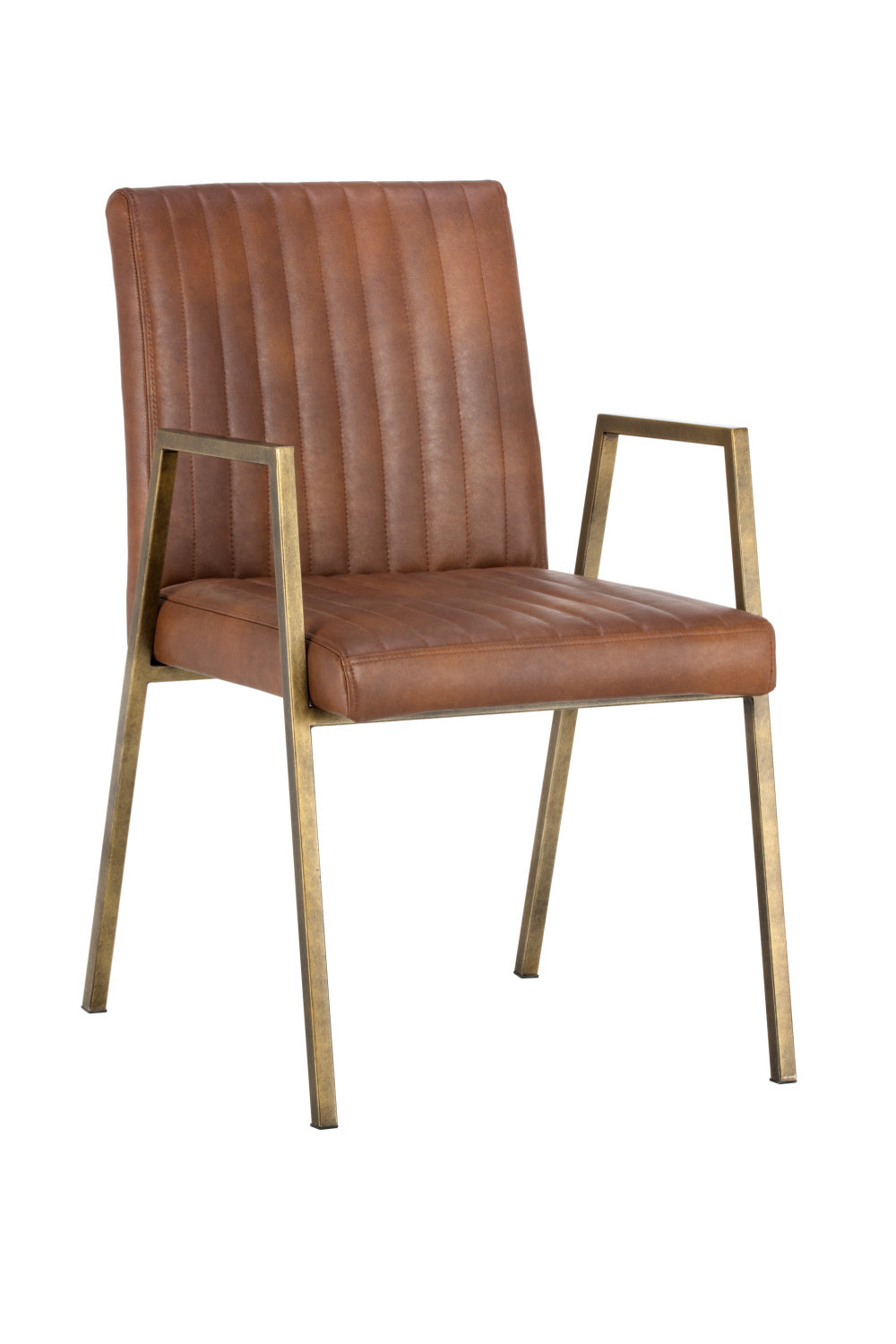   Modern European furniture - Channeled Leather Look Dining Chair - www.oroa.com | Oroa.com