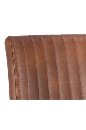   Modern European furniture - Channeled Leather Look Dining Chair - www.oroa.com | Oroa.com