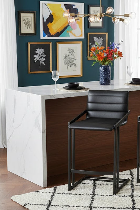   Modern European furniture - Channel-Tufted Counter Stool - www.oroa.com | Oroa.com