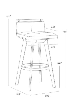   Modern European furniture - Leather-Look Swivel Bar Stool - www.oroa.com | Oroa.com