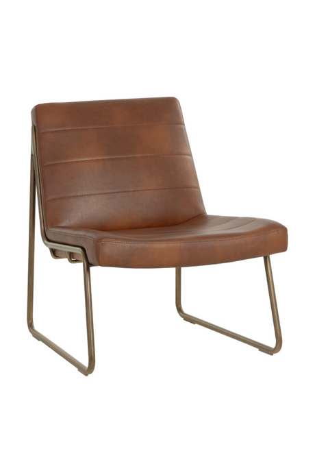   Modern European furniture - Brown Leather Lounge Chair - www.oroa.com | Oroa.com